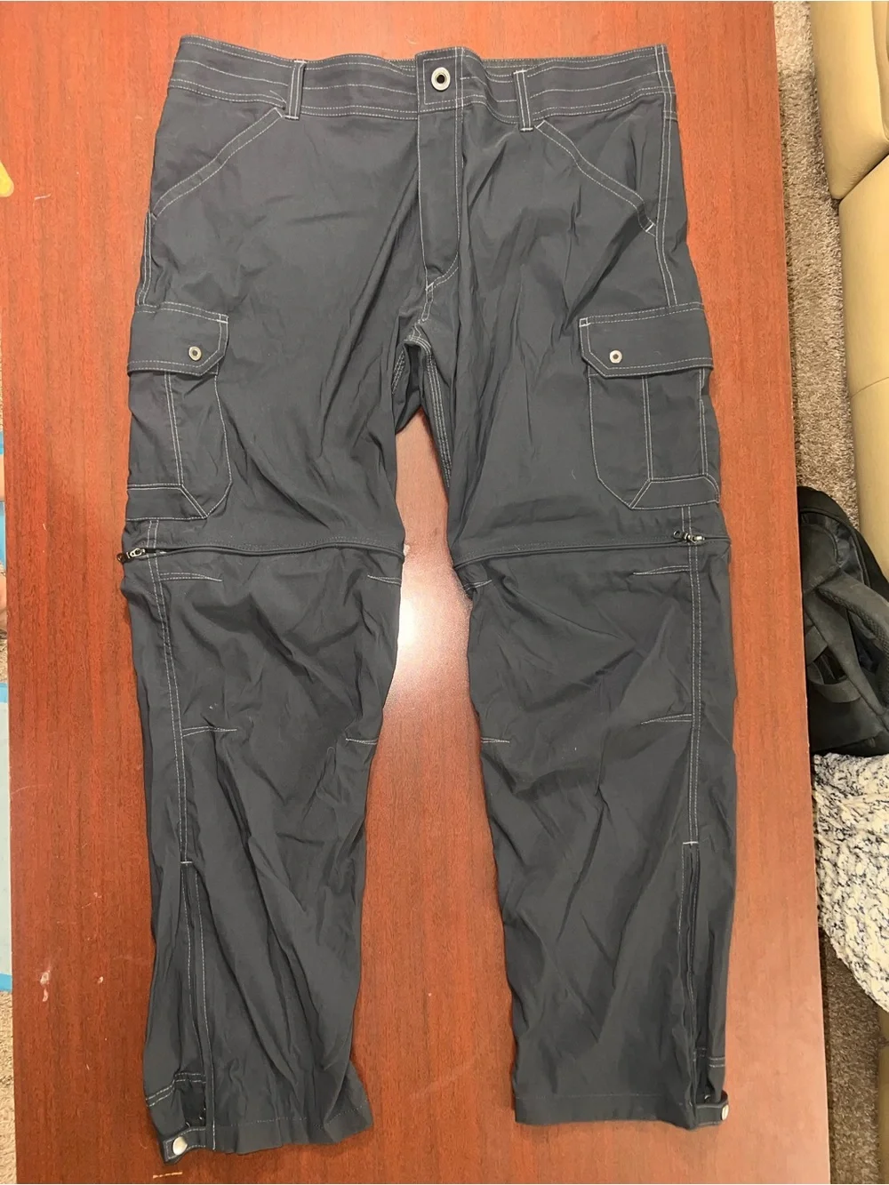 Kuhl Men's Charcoal Convertible Cargo Pants